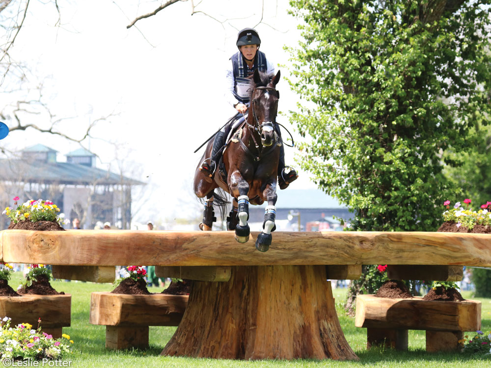 Elisa Wallace and Simply Priceless on the cross-country course at the Kentucky Three-Day Event